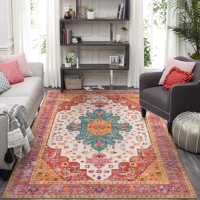 Moynesa Ultra-Thin Pink Area Rug - Image 6