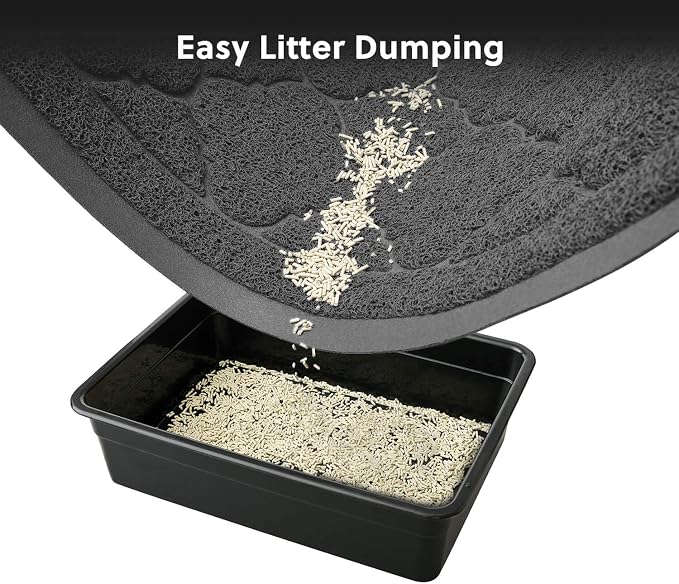 WePet Cat Litter Box Mat, Kitty Premium PVC Pad, Durable Trapping Rug, - Image 5
