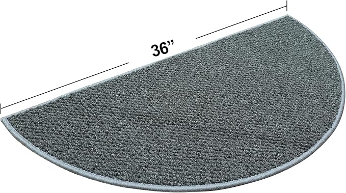 Half Circle Dirt Trapping Door Mat 36x18, 3D Scarping Surface Doormat - Image 2