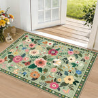 RELEANY Floral 2x3 Area Rugs Washable Print Boho Cute Carpet Non Slip Flower - Image 9