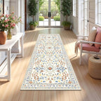 Yamaziot Washable Runner Rug 2x6 – Non Slip Boho Floral Hallway Runner Rug by Yamaziot