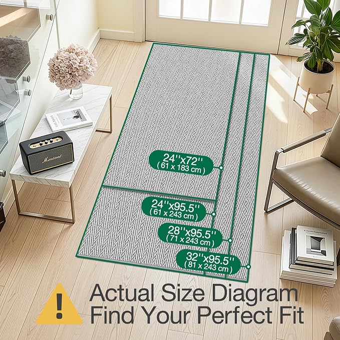 LUMI Ultra Thin Runner Rug for Hallway 2'x6', Non-Slip Entryway Rug - Image 2