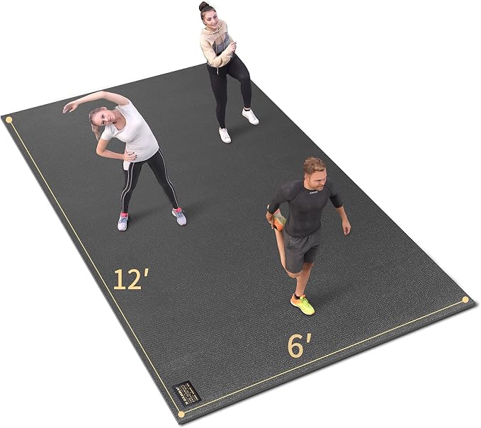 GXMMAT Extra Large Exercise Mat 16'x6'/12'x6'/10'x6'/8'x6', Extra Wide Workout by GXMMAT