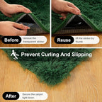 Dark Green Rugs for Bedroom, 2x3 Fluffy Area Rugs for Living Room, Small Fuzzy - Image 3