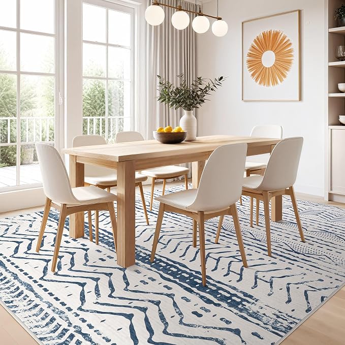 Nakagishi 5x7 Area Rug Living Room: Machine Washable Boho Large Neutral - Image 7