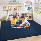 Amearea Large Modern Area Rugs for Bedroom Living Room, 5x8 Feet Navy Blue - Image 3