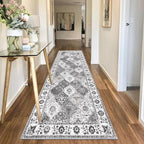 HEBE Hallway Runner Rug 2'8''x8' Washable Vintage Distressed Area Rugs Non Slip - Image 6