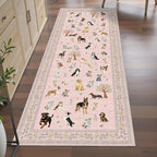 Pink Rug Runner for Hallways Kitchen Rug 2x6, Non Slip Washable Rugs by WelcometoBabovid