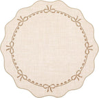 GarveeHome Scalloped Bow Rug for Living Room, 5ft Round Rugs Washable Solid - Image 4