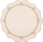 GarveeHome Scalloped Bow Rug for Living Room, 6ft Round Rugs Washable Solid - Image 4