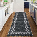 GarveeHome Hallway Runner Rug 2x6 Non Slip Scalloped Washable Rug - Image 2