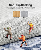 AMADA HOMEFURNISHING Washable Area Rug, Low-Profile Large Area Rug - Image 6