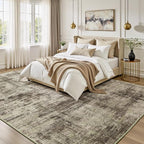 Lofus 9x12 Area Rug for Living Room, Neutral Modern Washable Carpet for Bedroom - Image 2