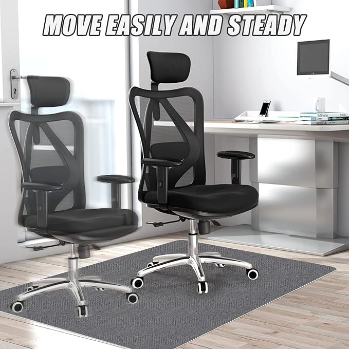 Sycoodeal Office Chair Mat for Hardwood Floor, Office Computer Gaming Chair Mat - Image 5