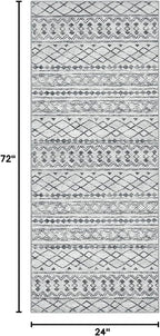 KUTA Moroccan Rugs for Entryway, Non-Slip Washable Ultra Soft Hallway Runner Rug - Image 2