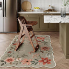 Lahome Floral Machine Washable Rug, 3x5 Rug Non Slip Soft Bedroom Rugs - Image 3