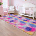 3x10 Hot Pink Runner Rainbow Rug by TENNOLA