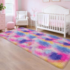 3x10 Hot Pink Runner Rainbow Rug by TENNOLA