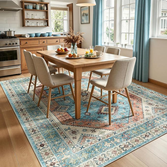Lofus Vintage Living Room Rugs 8x10, Soft Machine Washable Area Rug - Image 3