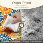 HUGEAR Floral Textured Weave Indoor Outdoor Area Rug 8X10 Washable High Traffic - Image 4