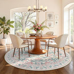 Wonnitar Washable Round Rugs 6ft, Boho Soft Ultra-Thin Circular Carpets - Image 10