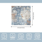 5x5 Square Rug for Living Room Machine Washable Non-Slip Area Rug for Kitchen - Image 2