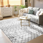 Lessymo Washable Area Rugs 6x9 for Bedroom Living Room Kitchen, Ultra-Soft Faux by Lessymo