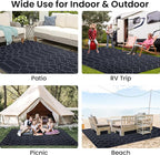 Smiry Outdoor Rug 5x8 ft, Waterproof Reversible Plastic Straw Rugs, Boho - Image 7