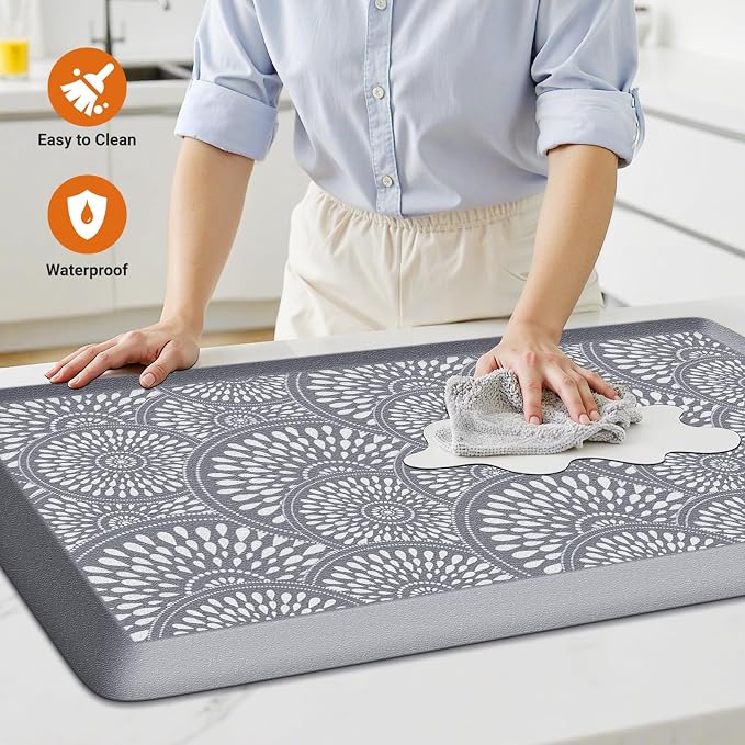 Mattitude Kitchen Mat, 17.3x28in Heavy Duty Ergonomic Comfort Foam Standing - Image 5