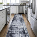 Washable Area Rug 3x14 Entryway Rug: Washable Modern Abstract Soft Thin Rug by FXRHLP