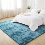 Litanika 6x9 Shag Area Rug for Living Room Bedroom, Tie-Dyed Blue High Pile - Image 3