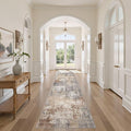 DMOYEST Washable Runner Rug for Hallway: 2.6x10 Neutral Modern Abstract Low by DMOYEST