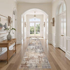 DMOYEST Washable Runner Rug for Hallway: 2.6x10 Neutral Modern Abstract Low by DMOYEST