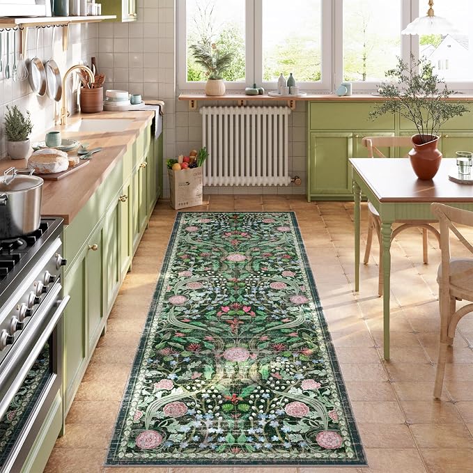 AMTOVO 2.7x8 Runner Rug for Hallway, Washable Non-Slip Long Kitchen Carpet - Image 3