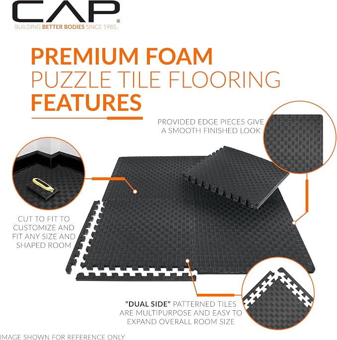 CAP Puzzle Exercise Mats | 3/4” Thick EVA Interlocking Foam Tiles - Image 3