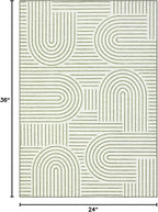 Washable Rug 2x3 Area Rugs for Entryway, Abstract Rug for Bedroom, Soft Rainbow - Image 2