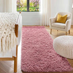 ONASAR Blush Runner Rugs for Bedroom Living Room, Fluffy 2x6 Bedside Hallway by ONASAR
