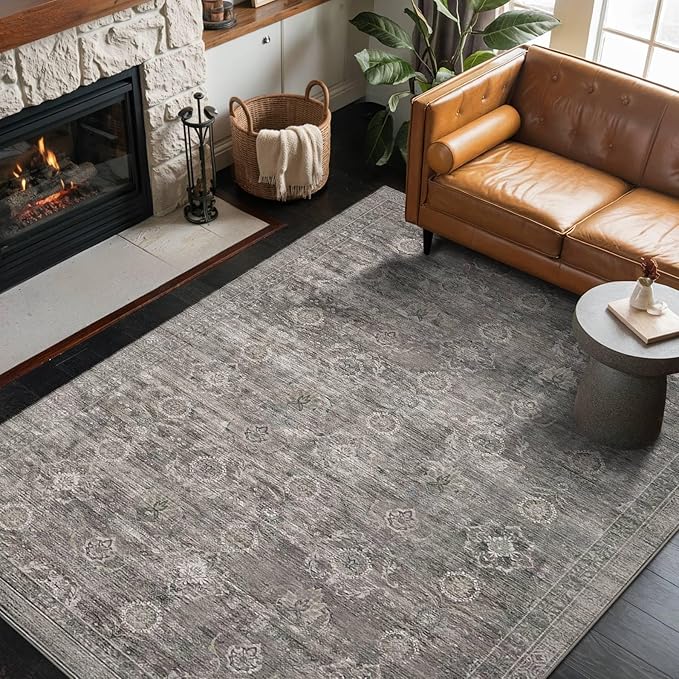 Rugxara 4x6 Rug for Living Room Bedroom, Vintage Retro Boho Area Rugs, Non Slip by Rugxara