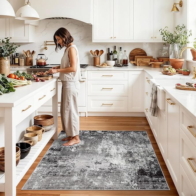 5x5 Rug Square for Living Room – Machine Washable Non-Slip Area Rug for Kitchen - Image 3