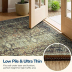 Lessymo Washable Area Rug for Living Room, 8x10 Dark Brow Large Rugs - Image 7