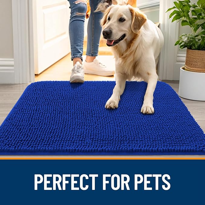 OLANLY Dog Door Mat for Muddy Paws 70x35, Absorbs Moisture and Dirt, Absorbent - Image 6