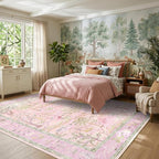 8x10 Washable Rug for Living Room Purple Animal Print Large Bedroom Rugs Non - Image 9