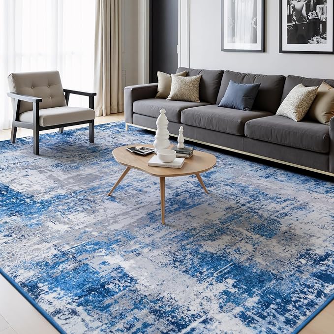 Rugflix 5x7 Area Rugs for Living Room, Washable Large Rug Stain-Resistant Low - Image 9