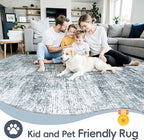9x12 Area Rugs Washable Rug:Anti-Skid Abstract Modern Living Room Rug Soft Thin - Image 4