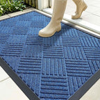 OLANLY Front Door Mat Outside Entrance 35x23, Heavy Duty Sturdy Natural Rubber by OLANLY