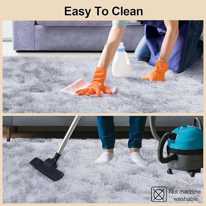 Mugorn 4x6 Rugs for Living Room, Large Fluffy Area Rugs for Bedroom, Soft - Image 7