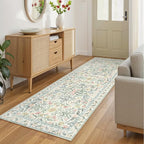 Wonnitar Washable Rug Runner 2'6''x8', Boho Floral Hallway Runner Rug 8ft Long by Wonnitar