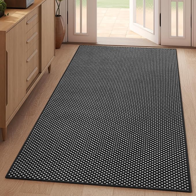 YDKGL 3x5 ft Area Rug Entryway Runner Rug Non Slip Washable, Boho Woven Kitchen by YDKGL