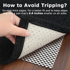 KOZYFLY Washable Entryway Rug 3x5 Ft Area Rugs Cotton Rubber Backed Throw Rugs - Image 5