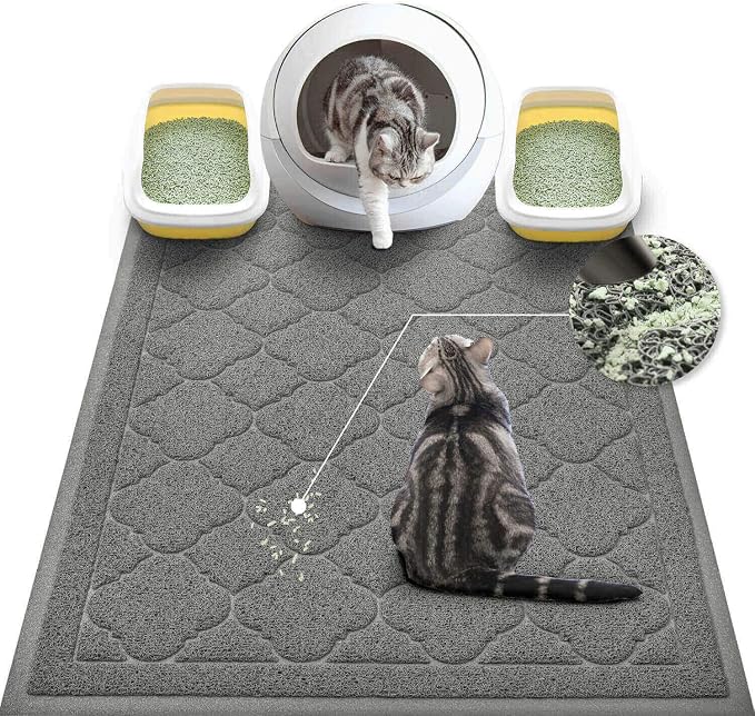 WePet Cat Litter Box Mat, Kitty Premium PVC Pad, Durable Trapping Rug, by WePet